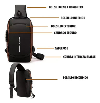 BOLSO ANTIRROBO IMPERMEABLE